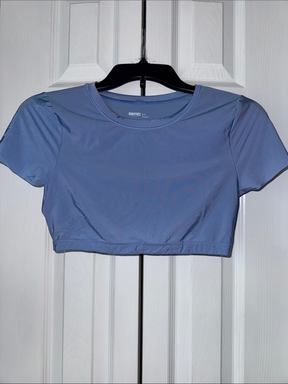 5 for $25. Smoothez by Aerie Lavender Blue Short Sleeve Crop Top. Bundle to save